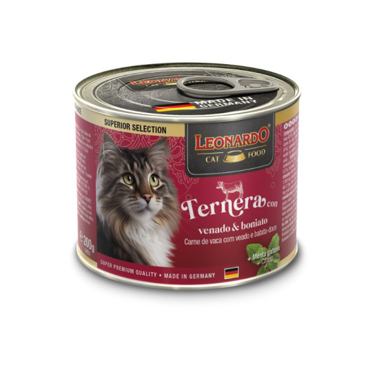 Leonardo Cat Lata Ternera con Venado y Boniato 200gr