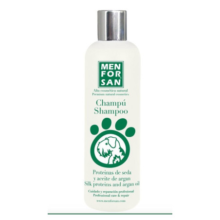 Menforsan Dog Champú Proteínas de Seda y Aceite de Argán