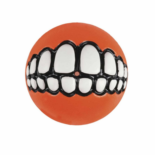 Rogz Dog Juguete Pelota Grinz Dientes Naranja