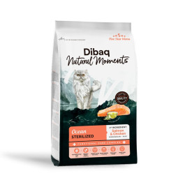 Dibaq Natural Moments Cat Esterilizado Salmón y Pollo - tienda en Zaragoza, Superguau