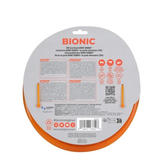 Bionic Dog Juguete Ultra Resistente Toss-N-Tug Ring