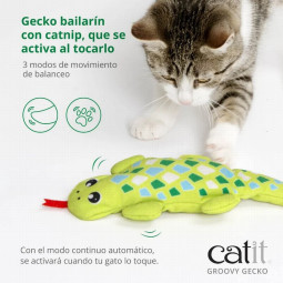 Catit Juguete Groovy Gecko Verde