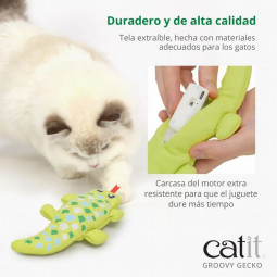 Catit Juguete Groovy Gecko Verde