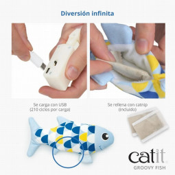 Catit Juguete Groovy Pez Azul