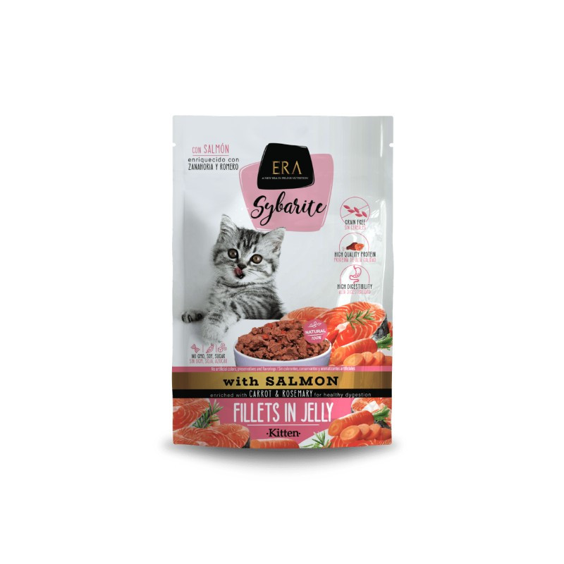 ERA Sybarite Cat Kitten Sobre de Salmon con Zanahorias y Romero 85gr