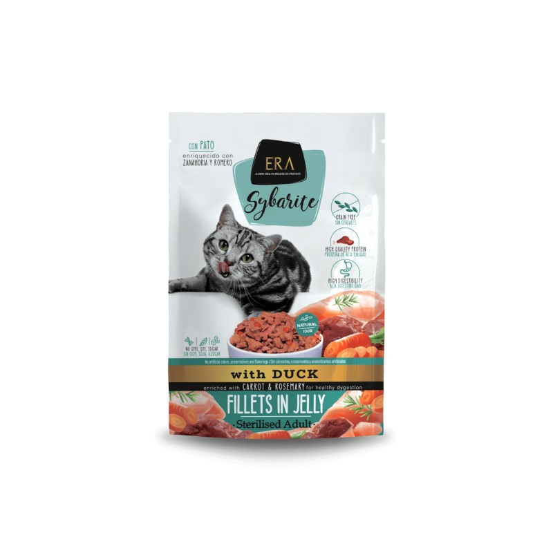 ERA Sybarite Cat Sterilised Sobre de Pato con Zanahorias y Romero 85gr