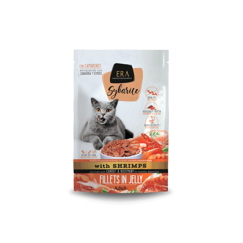 ERA Sybarite Cat Sobre de Gambas con Zanahorias y Romero 85gr
