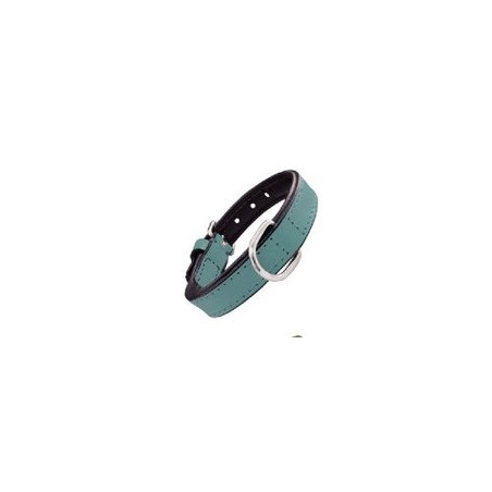 Gloria Pets Dog Collar Piel Acolchado Turquesa