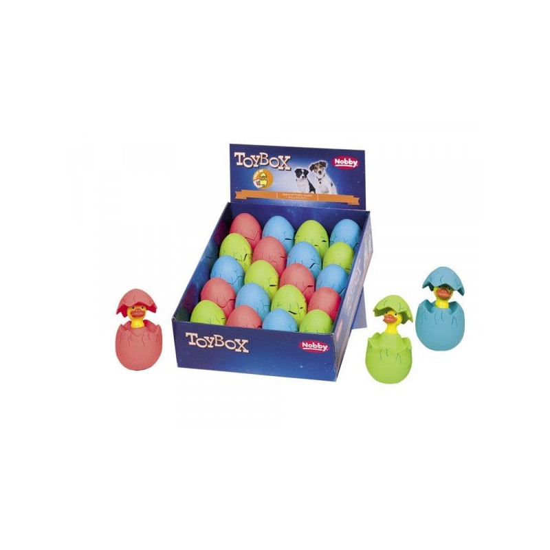 Nobby Dog Juguete Látex Huevo Pollito Naciendo 9.5cm