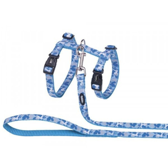 Nobby Set Arnés y Correa para Gato XL Camuflaje Azul Claro