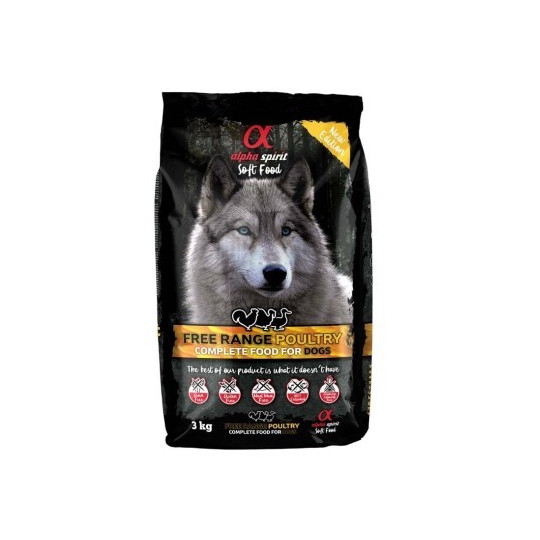 Alpha Spirit Dog Semihúmedo Free Range Poultry Aves de Corral