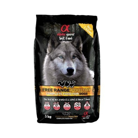 Alpha Spirit Dog Semihúmedo Free Range Poultry Aves de Corral