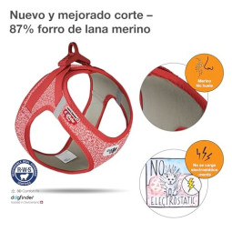 Curli Arnés Merino Clasp Rojo