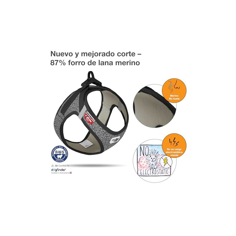 Curli Arnés Merino Clasp Negro