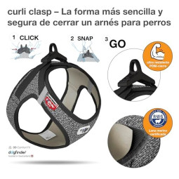 Curli Arnés Merino Clasp Negro