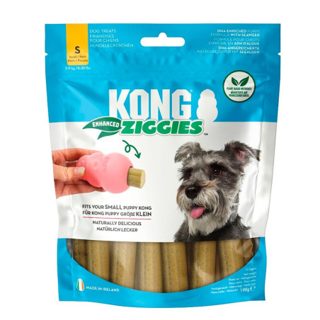 KONG Ziggies Puppy Snacks Vegetales para Rellenar