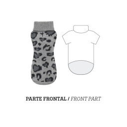 Nayeco Jersey de punto Leopardo Gris