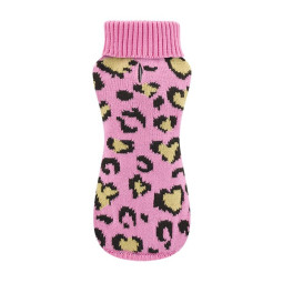 Nayeco Jersey de punto Leopardo Rosa