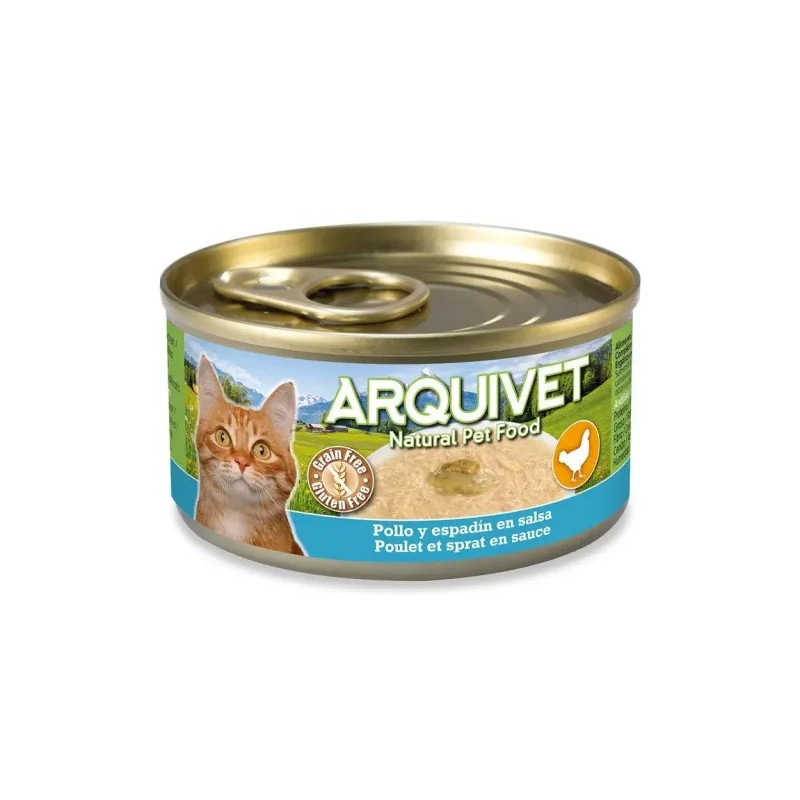 Arquivet Cat Lata Pollo y Espadín 80gr