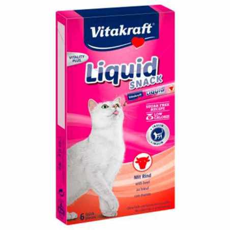 Liquid Snack con vacuno para gatos