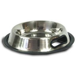 Comedero bebedero inoxidable con asas