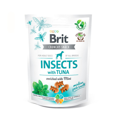 Brit Crunchy Snack Insectos Atún y Menta
