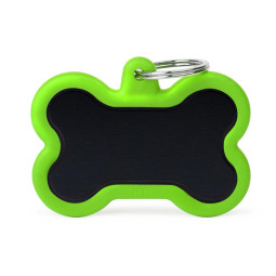 Aluminio negro borde verde