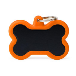 Aluminio negro borde naranja