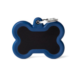 Aluminio negro borde azul oscuro