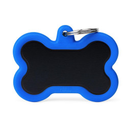 Aluminio negro borde azul