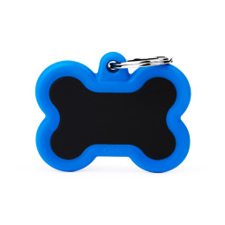 Aluminio negro borde azul