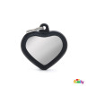 Latón Corazón borde Negro