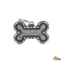 Hueso XL futurista plata antigua