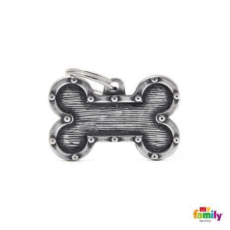 Hueso XL futurista plata antigua
