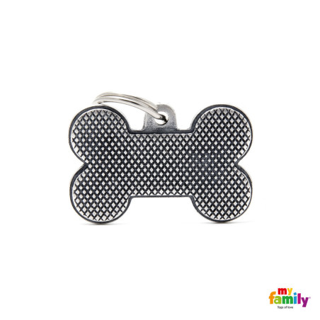 Hueso rombos plata antigua