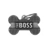 Chapa Identificativa Hueso "The Boss" plata antigua