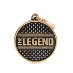 Chapa Identificativa Circulo "The Legend" latón ingles