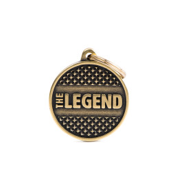 Chapa Identificativa Circulo "The Legend" latón ingles