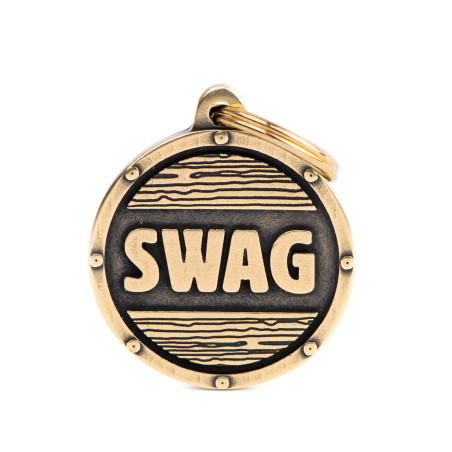 Chapa Identificativa Circulo "Swag" latón ingles