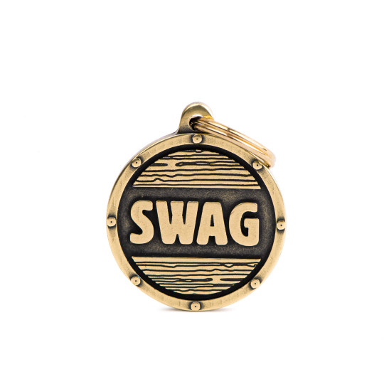 Chapa Identificativa Circulo "Swag" latón ingles