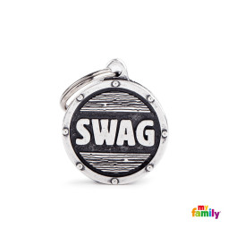 Chapa Identificativa Circulo "Swag" plata antigua