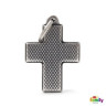 Chapa Identificativa Cruz Plataforma plata antigua