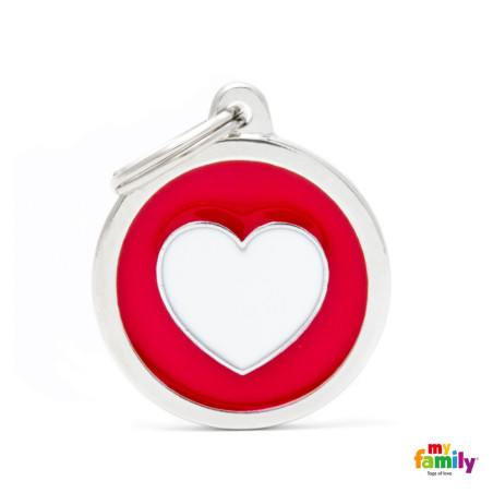 Chapa Identificativa circulo corazón