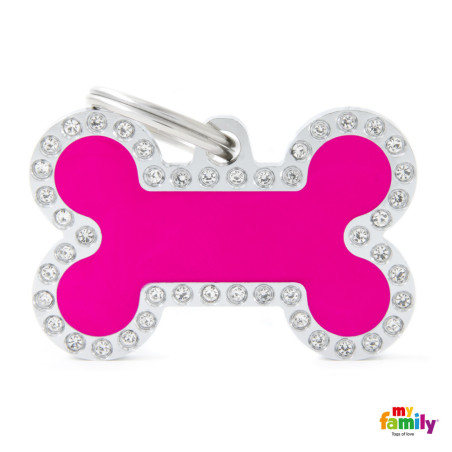 Chapa identificativa hueso rosa
