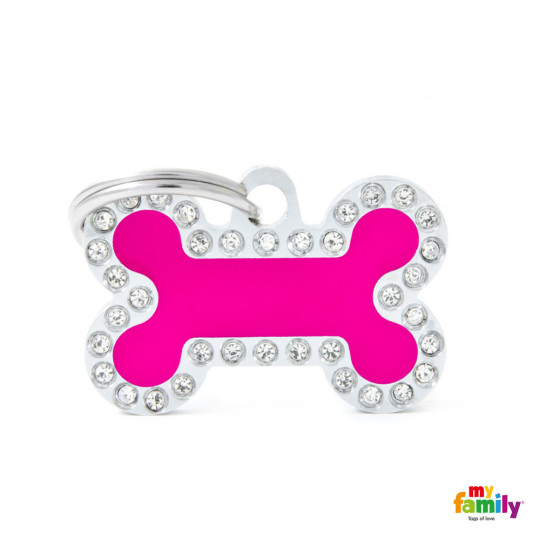Chapa identificativa hueso rosa