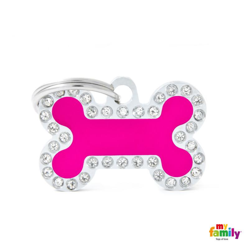 Chapa identificativa hueso rosa