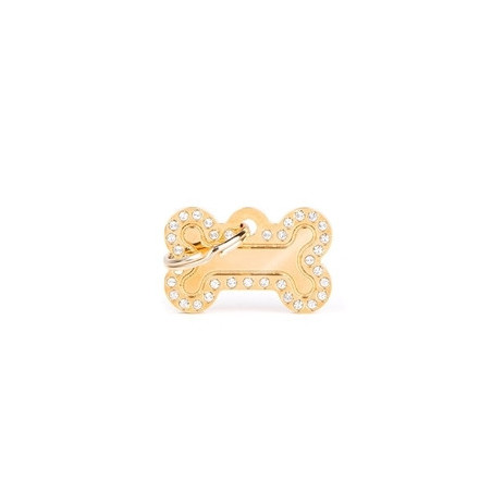 Chapa identificativa hueso dorado