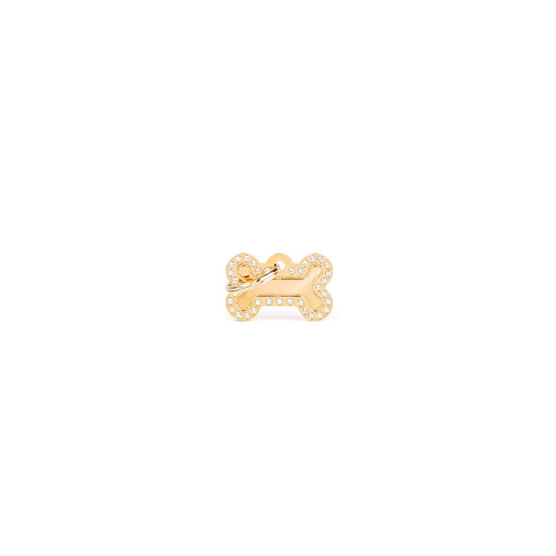 Chapa identificativa hueso dorado