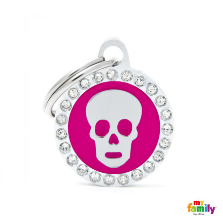 Chapa identificativa circulo calavera