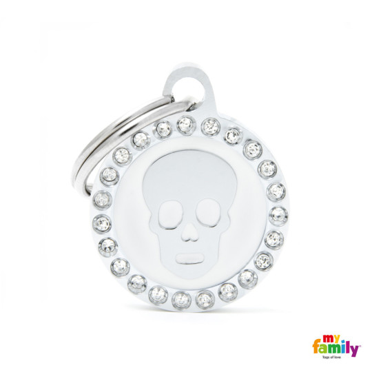Chapa identificativa circulo calavera